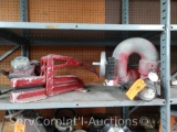 Lot on Shelf of Shut Off Valve, Directional Valve & Fire Hose Clamp