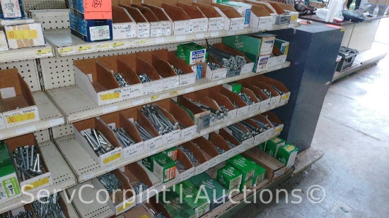 Lot Of Various Carriage Screws, Hex Bolts, Hex Cap Screws, Carriage Bolts, Flag Screws, Lag Bolts,