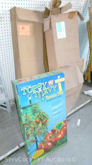 Lot Of Topsy Turvy Tomato Tree Planter, (2) 10x10 & (1) 8x8 Tampers