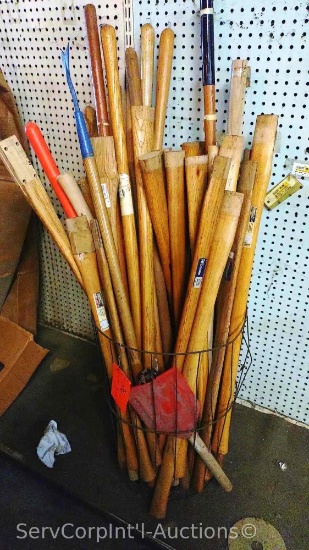 Lot Of Approximately 40 Various Agricultural Repair Handles