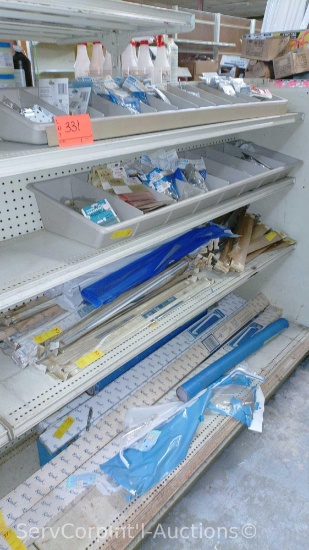 Lot Of Mini Blind Brackets, Slip and Heading Hooks, Curtain Rod Brackets, Sew On Cafe Rings, Travel