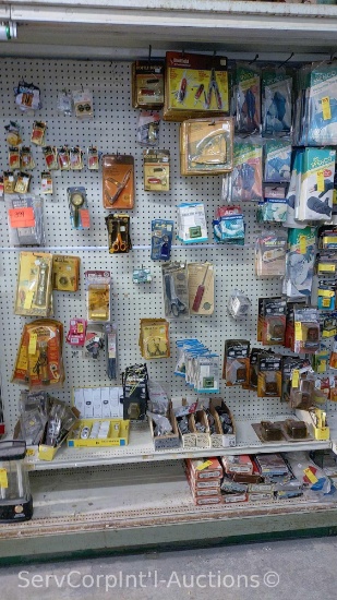 Lot Of Emergency Flashlights, Batteries, Magnifying Glass, Pocketknife, Neoprene Supports, Money and