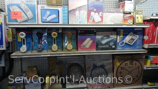 Lot Of Various Cordless Landline Phones, Microcassette Answering Machine, Caller Displays, Volume
