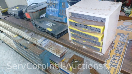 Lot of Various Type Key Blanks, Ilco Tumblr Replacement Kit, Ilco Vats Key Programmer & HP Printer