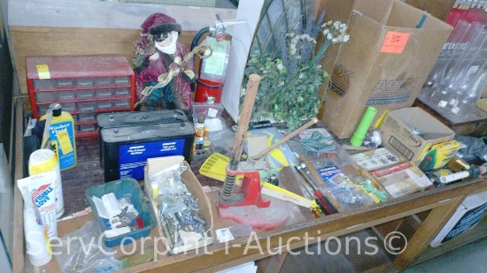 Lot Of Cathedral Planner, Bicycle Seat Covers, Invisible Gloves, Rain-X, Nuts/Bolts, Saw Blade,