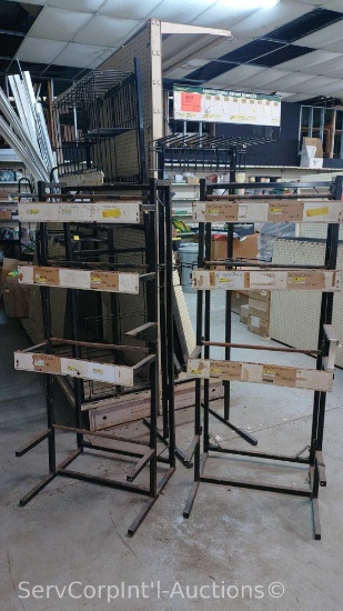Lot Of 4 Various Metal Handle Display Racks