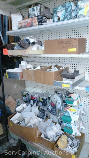 Lot Of High Flow Drop Gutter Outlets, Downspout Couplers, Gutter Guard Gliders, Down Spout-O-Matics,