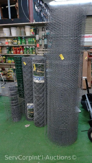 Lot Of Various Chain Link Fencing, Gutter Guards, Hex Netting