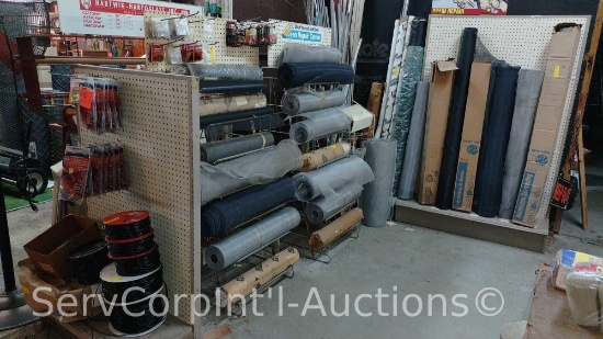 Lot Of Various Type Screen, Screen Retainer Spline, Screen Repair Kits, Wire Loop Latches, Window