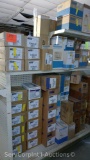 Lot Of Progressive Lighting Globes, Tulip Glass Shades, Prism Glass Globes, Ceiling Lights, Internal