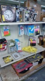 Lot Of Various Vacuum Bags, Vacuum Hoses, Suit Bags, Wall Clocks, Smart Light, Surge Controller