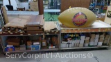 Lot Of Roll-Over Creepers, Cardboard Acro Bins, Parts Display Bins, Big Wheel Cultivator