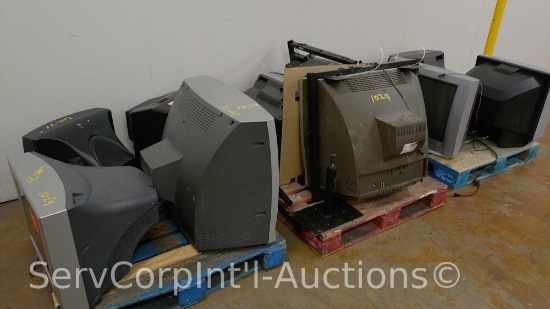 Lot on 2 Pallets 10 Various Tube TV?s (Located at 620 N. Tyler St, Covington, LA - Removal 3/7, 3/8,