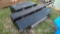 Lot on Pallet of Black Truck Toolbox Set Includes Crossbed, 2 Saddles (Seller: St. Tammany Parish