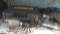 Lot on Shelf of Dewalt 18-Volt Drill, Worklight, Electric Drills, Pnuematic Impact/Grease Gun/Drill,