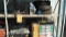 Lot on 2 Shelves of Tow Ball, Reese Hitch Reducers, Surge Protector, Screws, Nuts, Bolts