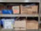 Lot on 2 Shelves of Various Decor Bowl Vases, Drink Glasses, Stem Glasses, Drink Glasses