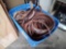 Lot in Tub of Cut Strips of Various Hides & Skins for Making Belts - No Buckles