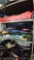 Lot on 3 Shelves of Various Folding Chairs, Umbrellas, Book Bags