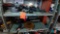 Lot on 2 Shelves of Various Pots, Pans, Cheese Graters, Pizza Pan, Cookie Sheet, Cake Pan