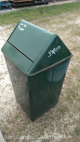 Small Green Outdoor Trash Can (Seller: St. Tammany Parish Sheriff)