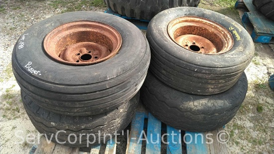 Lot on Pallet of 4 Various Skidsteer Rims