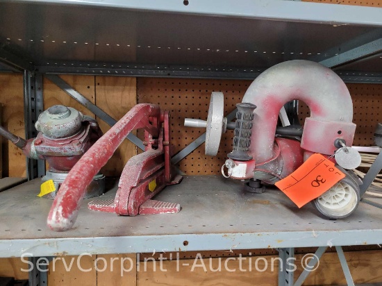 Lot on shelf of High Pressure Fire Hose Valves, Fire Hose Crimps