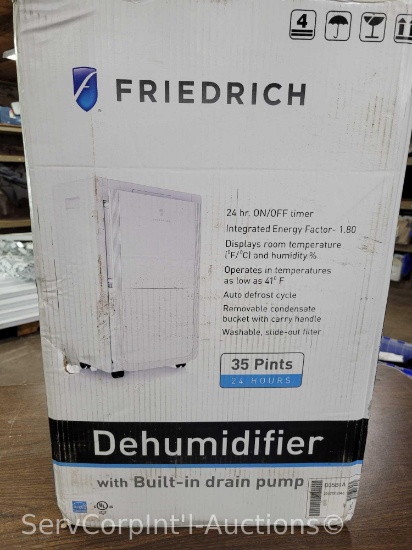 Lot on Shelf of Friedrich 24-Hour Timer Dehumidifier