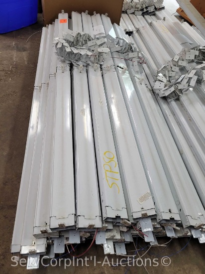 Lot on 3 Pallets of Various Fluorescent Light Fixtures