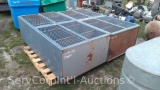 Lot on Pallet of 2 Blue Wire Grate Front 2-Door Locking Cabinets (Seller: St. Tammany Parish