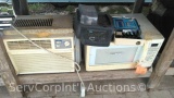 Lot on Shelf of Hamilton Beach Microwave, GE AC Window Unit, Hach DRB200 Specto Spectrometer Reactor