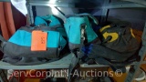 Lot on Shelf of Various Makita Tool Bags, Dewalt Tool Bag, Back Packs