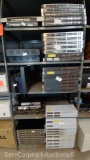 Lot on 5 Shelves of Various Network Switches: Fortinet, D-Link, Avaya, Dell Sonicwall, Nortel, 3Com
