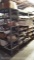 Lot on Shelf of Range Oven Replacement Racks, Halide Lamp, Dead Batteries, Broken Work Light,