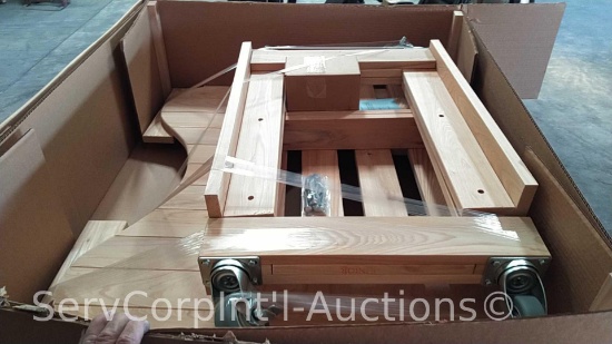 Lot on Pallet of 5 Primo Oval Jr Cypress Tables