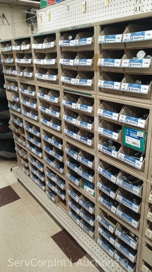 Lot of 5 Stacks of Bolt Bins with Contents: Various Grade 5 Hex Cap Screws (Bins Are Included)
