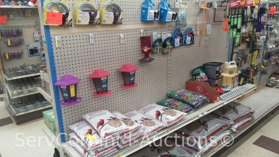 Lot of Various Dog Chains, Dog Runners, Bird Food Feeders, Dog Leashes, Dog Collars, Bird Food,
