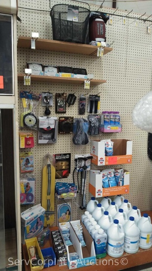 Lot of Metal Basket, Football, Trail Tires, Bugle Horn, Training Wheels, Bicycle Computer, Bike
