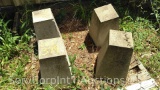 Lot of 4 Concrete Cinder Blocks