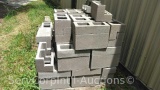 Lot on Pallet of 2-Hole Half Cinder Blocks