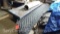 Lot on Pallet of Chain Link Fence, Truck Tool Box, Roll of Sheet Metal