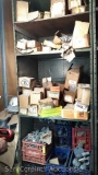 Lot on Shelving of Various Concrete Tight Connectors, EMT Couplings, Combination Couplings, Thin