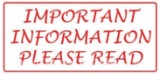 >> IMPORTANT PAYMENT & REMOVAL INFO <<