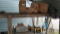 Lot on 2 Shelves of Hubbell Security Light, Various Flood Lights, Work Lights