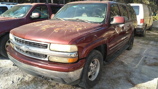 2002 Chevrolet Suburban Multipurpose Vehicle (MPV), VIN # 1GNEC16Z62J343215