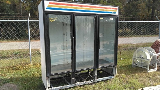 True 3-Door Merchandiser Cooler