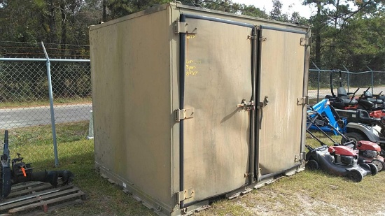 AAR Cadillac Mfg Green Container Box 8.8'x7'x7.6', ID: 8143-01-326-3296 (Seller: STP Sheriff)