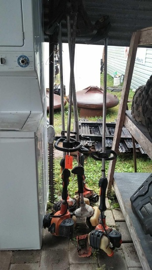 Lot of Various Echo Weed Trimmers & Hedge Trimmer Attachment (Seller: City of Covington)