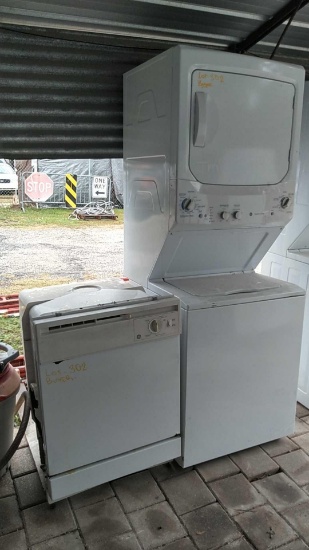 Lot of GE Dishwasher & GE Space Saver Washer/Dryer Set
