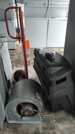 Lot of 2-Wheel Dolly, Squirrel Fan, Porter-Cable Cordless Reciprocating Saw (No Battery or Charger),